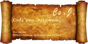 Csépes Julianna névjegykártya